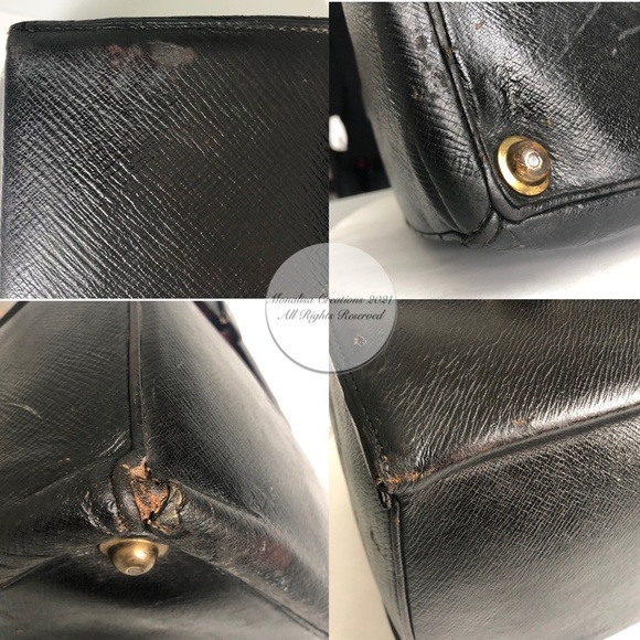 Louis Vuitton Doctors Bag Cabin Train Case Antique Black Grained Leather Rare - Picture 15 of 15
